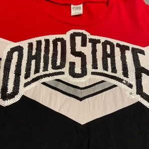 PINK OHIO STATE SPARKLE TEE
